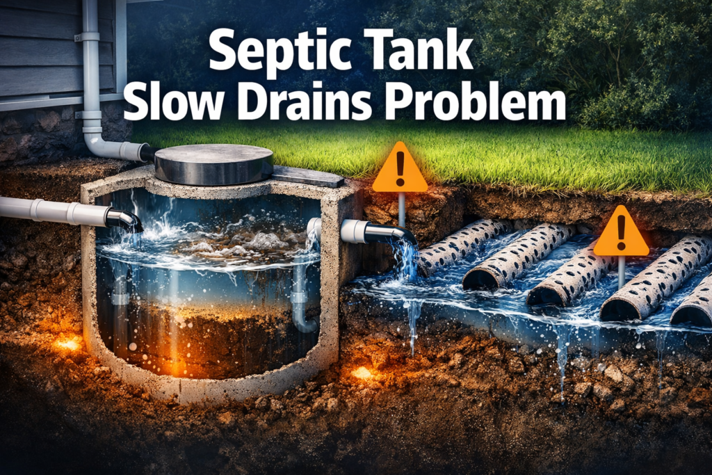 Septic Tank Slow Drains Problem