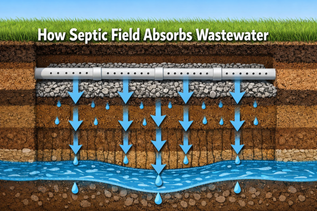 How Septic Field Absorbs Wastewater