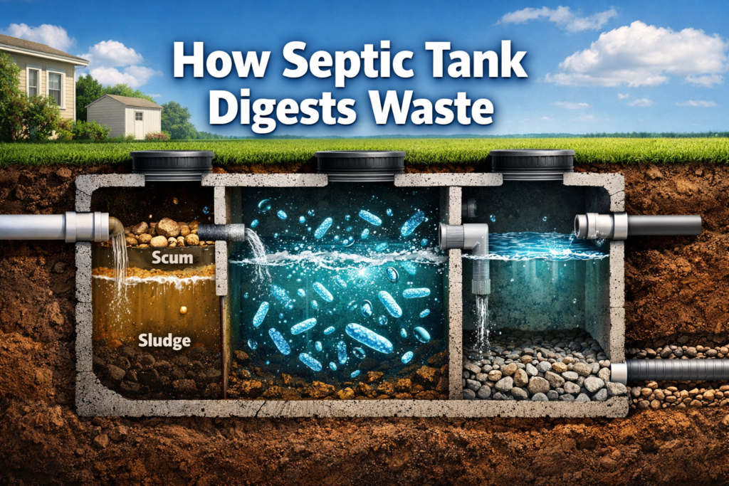 How Septic Tank Digests Waste